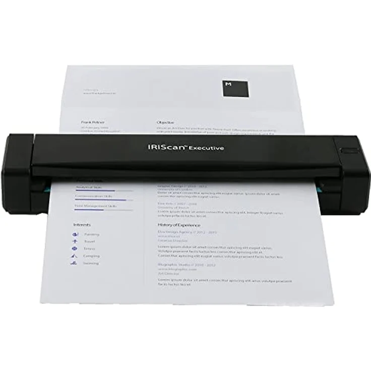 IRIS IRISCan Executive 4 portabler A4 Einzelblatteinzug Duplex Farbscanner (8ppm 300-600 dpi USB TWAIN - Win, inkl. Button Manager) – Bild 2