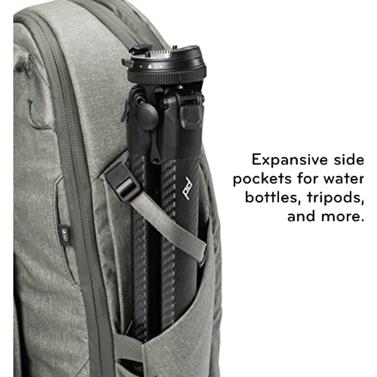 Peak Design Travel Backpack I (Fotorucksack, 30 l), Kameratasche, Grün - Robuster Tagesrucksack für kürzere Reisen und den Alltag, wasserdichtes Material aus recyceltem Nylon, inklusive Laptop- und Tabletfach – Bild 9