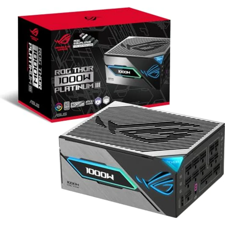 ASUS ROG Thor 1000W Platinum III Equalizer, ATX 12V Netzteil mit 80 PLUS Platinum und modularen Kabeln – Bild 1