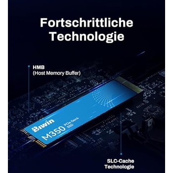 BIWIN M350 PCIe 4.0 NVMe M.2 SSD 2TB - Bis zu 6000MB/s, Gen4x4
