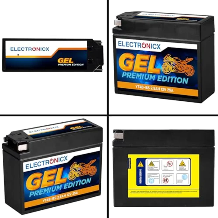 Electronicx YT4B-BS GEL Motorradbatterie 2.3Ah 12V - wartungsfrei, auslaufsicher, rüttelfest für Motorrad, Roller und Quad – Bild 9
