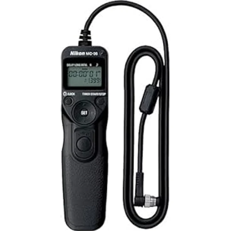 Nikon MC-36A Fernauslöserkabel mit Timer (0,9m) - Kabellänge: 85 cm, 10-poliger Anschluss, akustische Signalfunktion (schwarz) – Bild 2