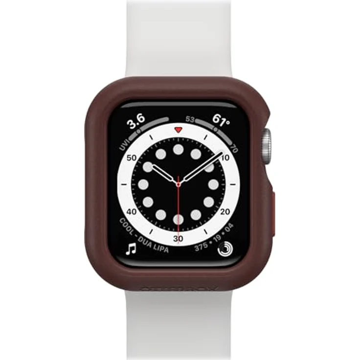 OtterBox All Day Bumper für Apple Watch Series SE/6/5/4-44mm, Braun/Rot - Stoßfeste, sturzsichere, schlanke Schutzhülle für Apple Watch, schützt Display und Kanten – Bild 1