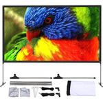 BlitzWolf BW-VS6, 80 Zoll 16:9 Beamer-Leinwand mit 4K Bildqualität, tragbar und schwarz