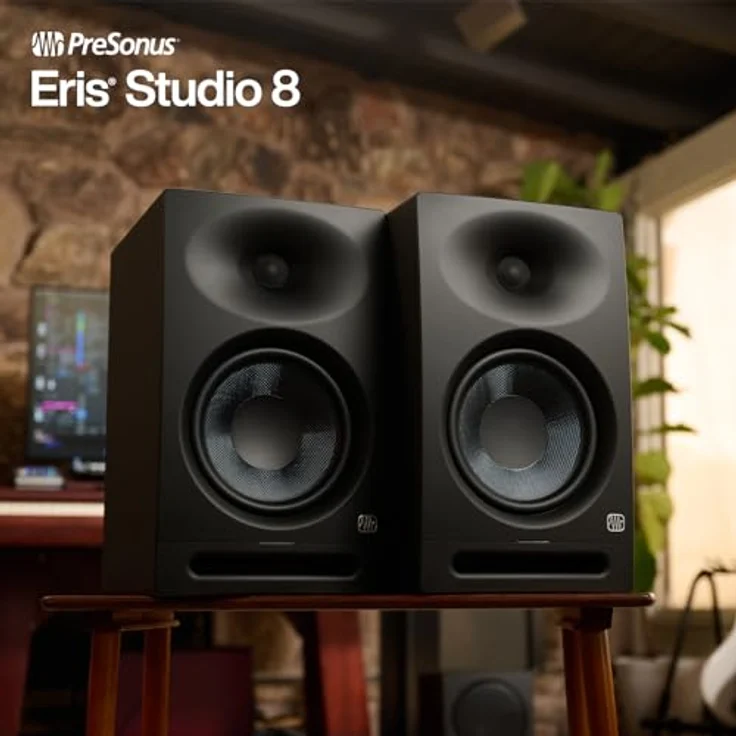 PreSonus Eris Studio 8, Aktiv-Studio-Monitor mit 8" Lautsprecher, EBM-Wellenleiter, präziser Sound, Bassreflex-Gehäuse, ideal für Mixing & Mastering, 35 Hz – 20 kHz Frequenzumfang – Bild 5