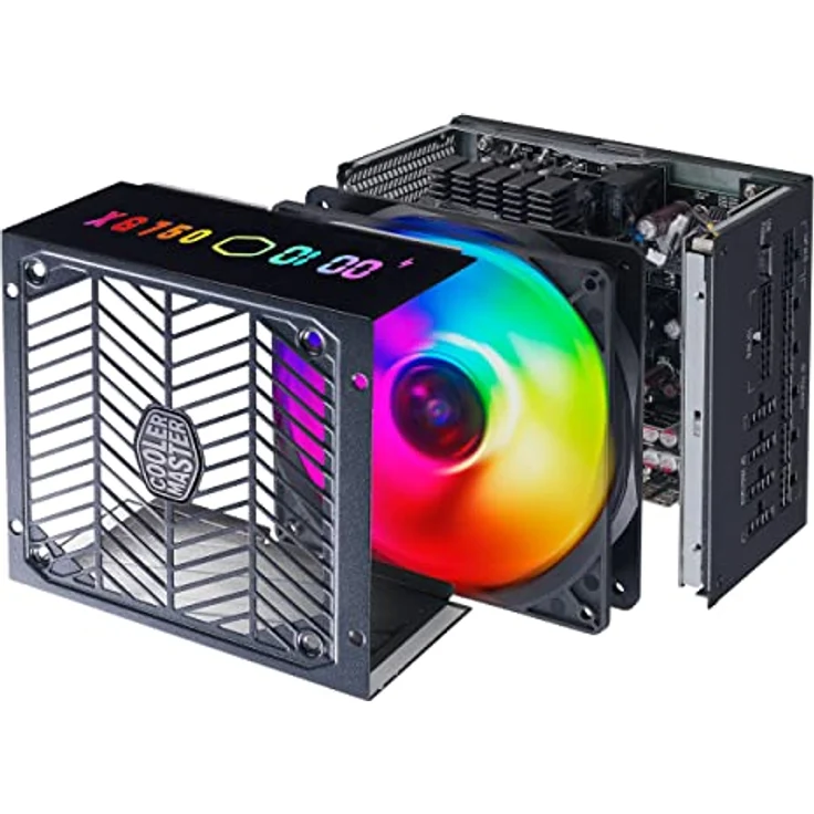 Cooler Master XG750 Plus Platinum PC-Netzteil (EU) - 80 Plus Platinum (+92% Effizienz), 750W, vollständig modular, Echtzeit-Display, 100% jap. Kondensatoren, 135mm FDB-ARGB-Lüfter – Bild 4