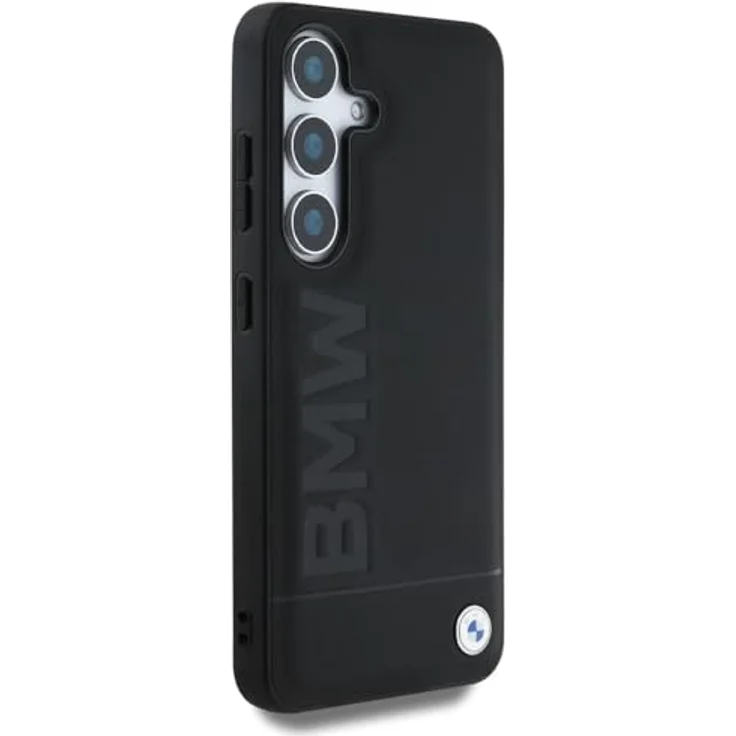 BMW Handyhülle Galaxy S25, Echtleder schwarz mit Metall-Logo, 6,2 Zoll, Stoßfest, passgenau – Bild 4