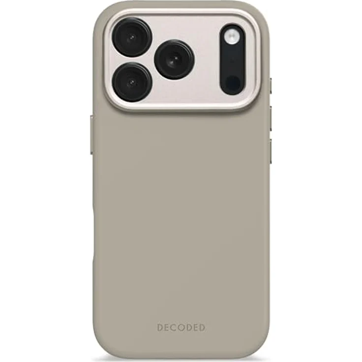 Decoded Silikonhülle für iPhone 17 Pro, Antibakterielle Beschichtung, MagSafe Kompatibel, Fallschutz, Kratzfest, Hell Braun – Bild 1