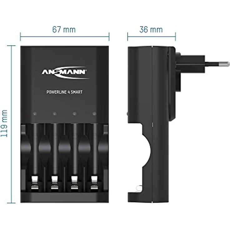 ANSMANN Akku Ladegerät für 1 bis 4 NiMH AA-AAA Akkus – incl. 4x AA 2100mAh – Bild 7