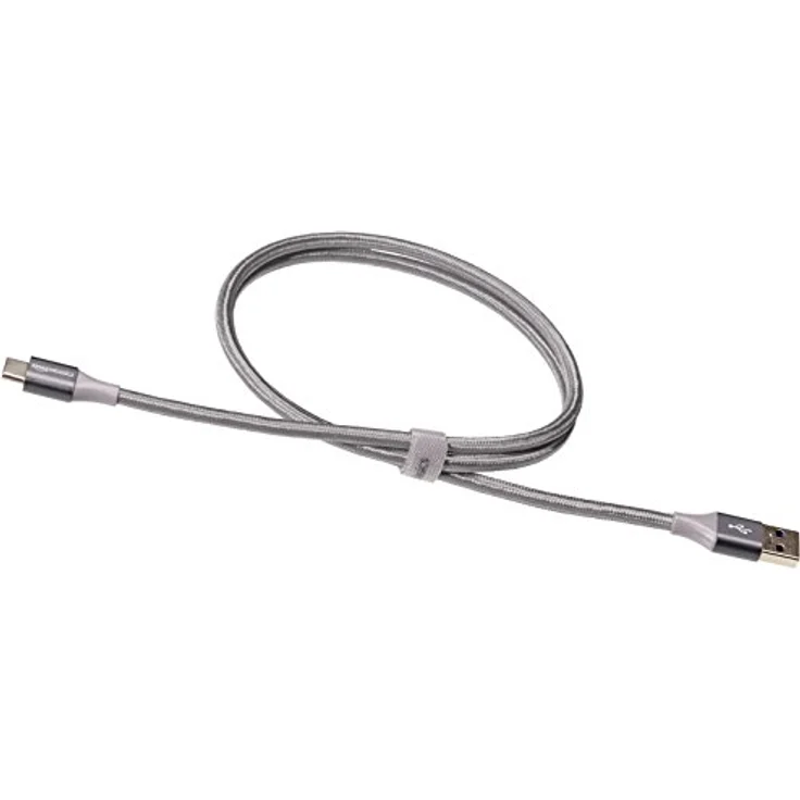 AmazonBasics - Verbindungskabel, USB Typ C auf USB Typ A, USB-3.1-Standard der 2, doppelt geflochtenes Nylon, 0,9 m, Dunkelgrau – Bild 5