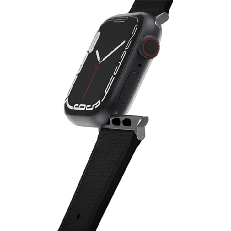 OtterBox Symmetry Cactus Leather Watch Band für Apple Watch 9/8/7 41mm (Veganes Leder), Uhrenarmband, Schwarz – Bild 3
