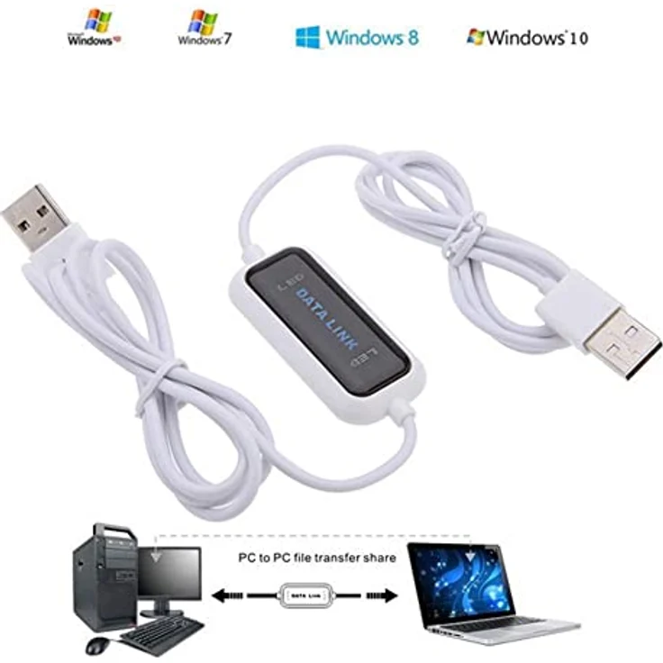 P79C Datenkabel High-Speed USB 2.0 auf USB 2.0 PC Kopie Kabel Multimedia Sync Transfer Datenübertragungskabel, PC zu PC linkkabel 160cm (Achtung: nur für Windows System) - Preisvergleich – Bild 4