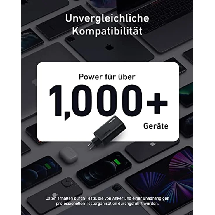 Anker USB C Ladegerät, 737 Charger GaNPrime 120W, PPS 3-Port schnell kompakt, Netzteil für MacBook Pro/Air, iPad Pro, Galaxy S22/S21, Dell XPS 13, Note 20/10+, iPhone 13/Pro, Pixel und mehr – Bild 5