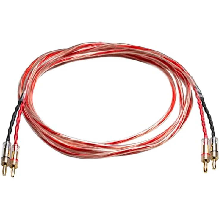 Pro-Ject Connect it LS E, Hochqualitatives Lautsprecherkabel, 3m, 99,9% OFC Kupfer, vergoldete Bananas – Bild 1