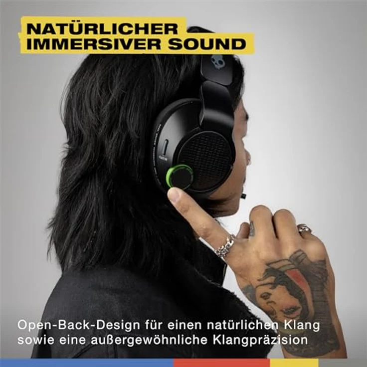 Skullcandy Crusher PLYR 720, Kabelloses Gaming Headset mit haptischem Bass und THX räumlichem Klang, Schwarz – Bild 4