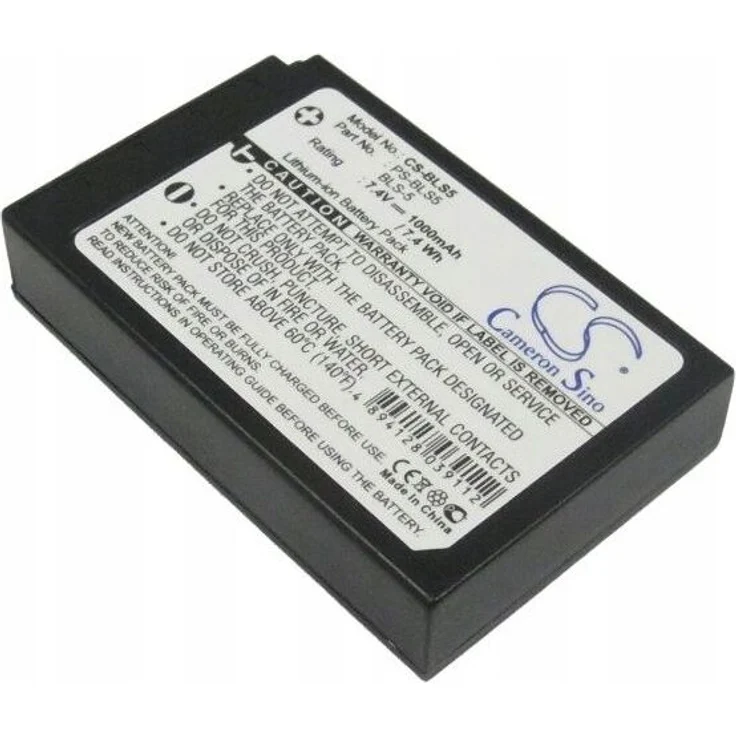 CAMERON SINO Ersatzakku CS-BLS5 für Olympus BLS-5 / OM-D E-M10, 7,4 Volt, 1000mAh Li-Ion Akku