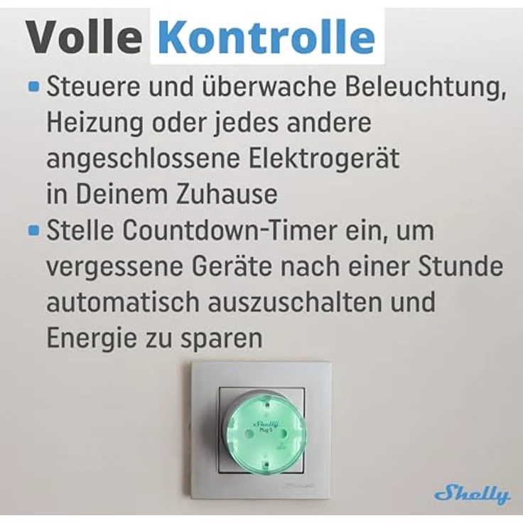 Shelly Plug S Gen3, Matter-kompatibler Smart Plug mit Energieüberwachung und LED-Anzeige – Bild 3
