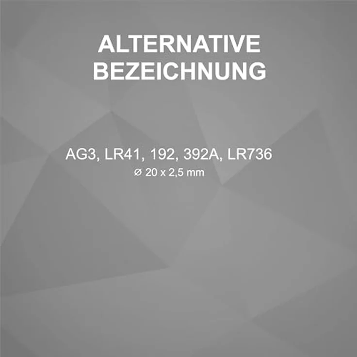 HYLL 1516-0025 HyCell Alkaline Knofpzelle LR41 1,5V, V3GA, LR41-192 Akku-Set – Bild 2