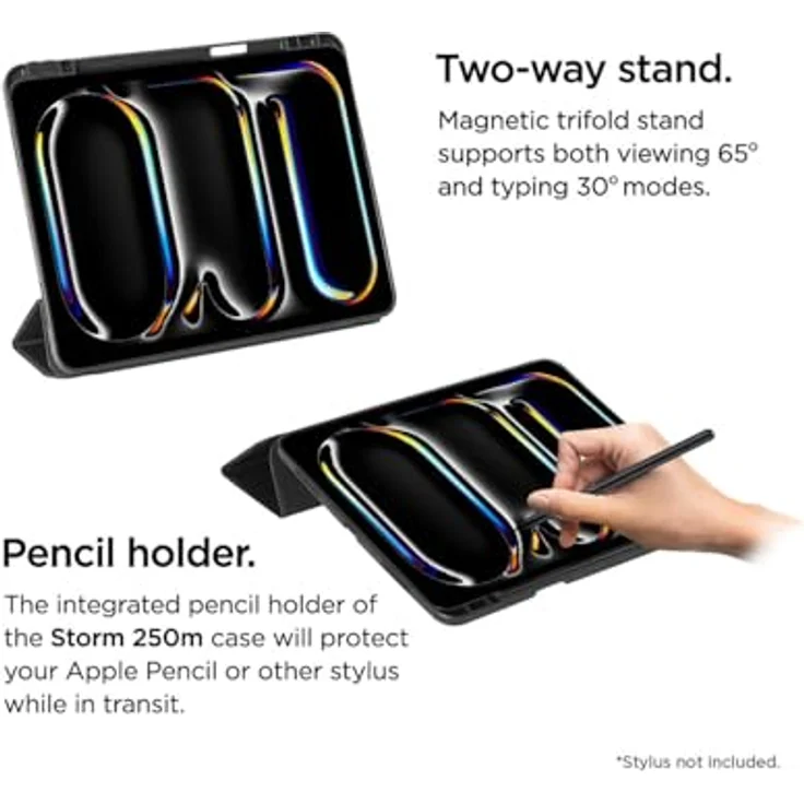 EIGER Schutzhülle für Apple iPad 10.9 (2022-2023), Schwarz, Magnetständer, mit Eingabestift-Fach – Bild 4