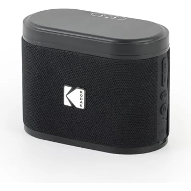Kodak SOUNDBRIX Tragbarer Bluetooth-Lautsprecher, verbindet bis zu 100 Lautsprecher, magnetische Dockingstation, 5-W-Sound, 3 Stunden Akkulaufzeit, schwarz