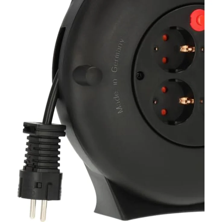 Brennenstuhl Vario-Line 4-fach Rollenkabel mit Sicherheitsfunktion, 10 Meter Länge, IP20 Schutz, H05VV-F 3G1,5 – Bild 4