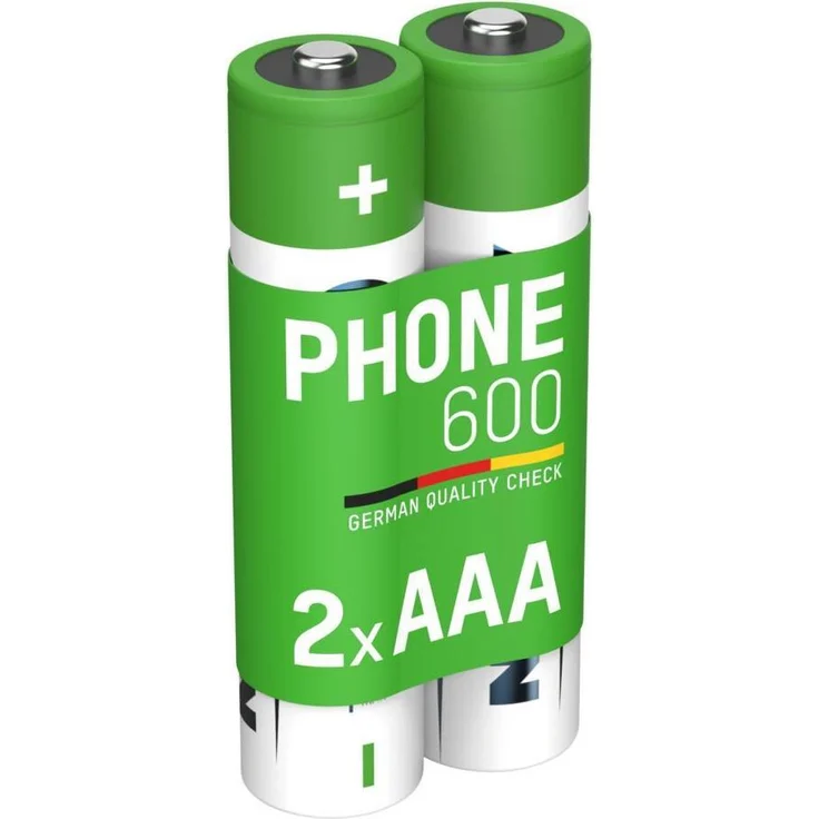 ANSMANN Nickel-Metallhydrid-Akku Micro AAA Typ 600, 1,2 V, 2 Stück