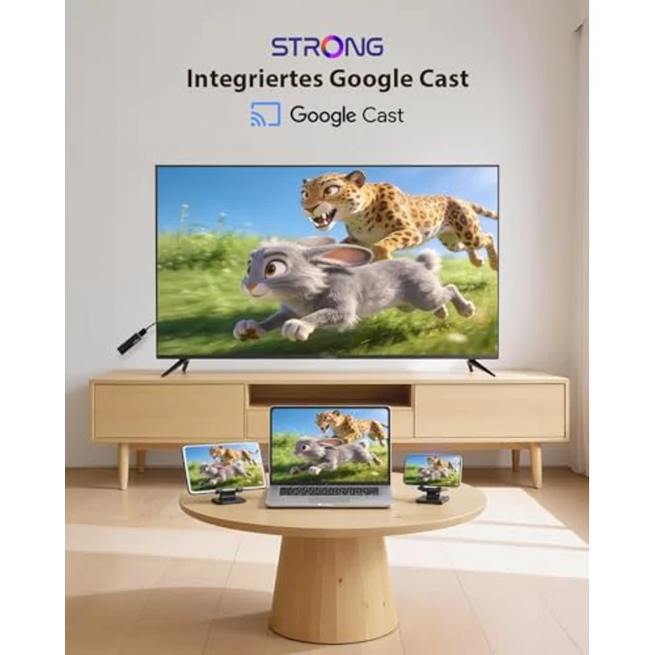 STRONG LEAP-UNA+ TV Stick, Streaming Device mit Android 14, 8GB Speicher, HDR10+, HLG, Bluetooth 5 und Sprachsteuerung für FHD Smart TV Upgrade – Bild 3