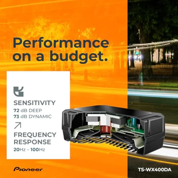 Pioneer TS-WX400DA, Aktivsubwoofer mit 250 Watt Leistung und digitaler Basssteuerung, platzsparend – Bild 5