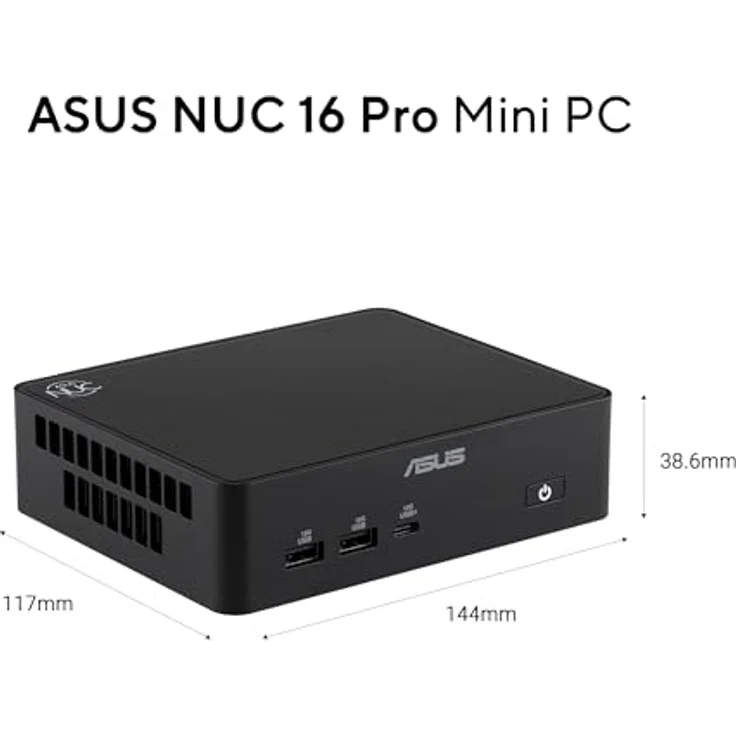 ASUS NUC 16 Pro RNUC16GDKU560002, Mini-PC mit Intel Core Ultra 5 325, 4,5 GHz, 0 GB RAM, Schwarz, Wi-Fi 6/7, Bluetooth 6.0 – Bild 2