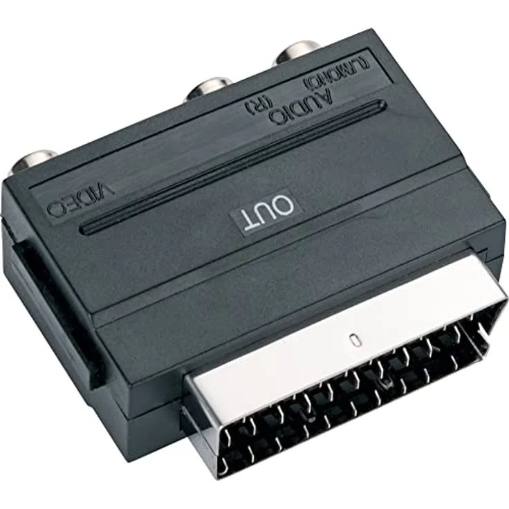 Schwaiger Video-AV-Adapter OUT, 1 x Scart-Stecker, 3 x Cinch-Kupplung für Audio-/Videoübertragung – Bild 4