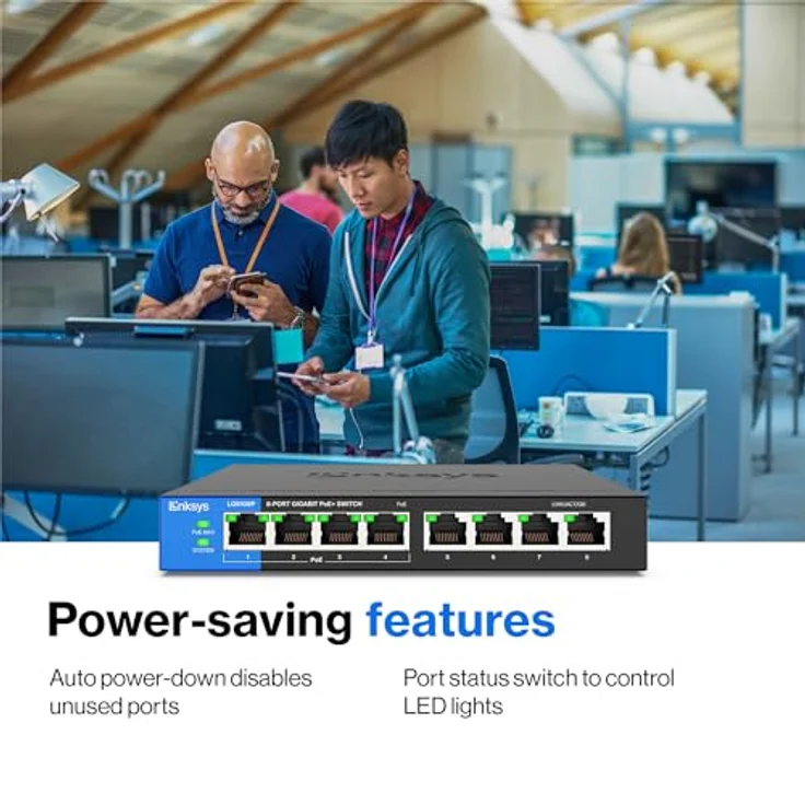 Linksys Administrativer Gigabit-Switch für Profis schwarz 8 Port mit PoE – Bild 6