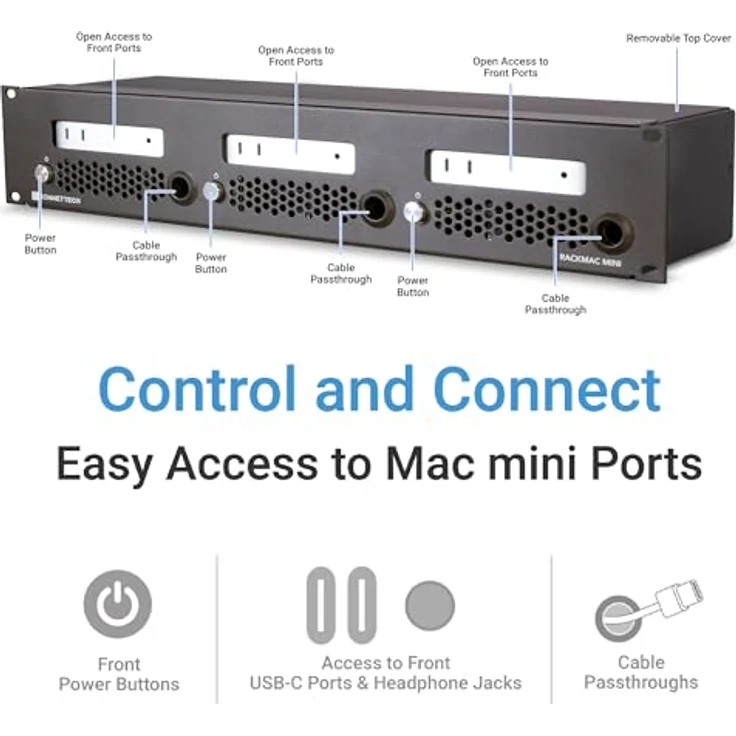 SoNNeT RackMac mini (2024+), Zubehör für NAS mit sorgfältiger Verarbeitung und ausgewählten Materialien – Bild 2