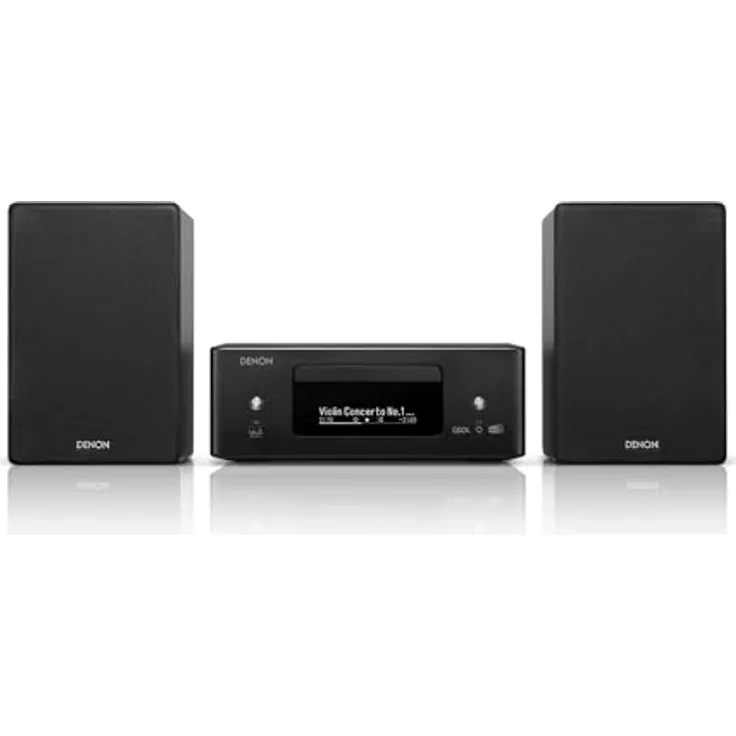 Denon CEOL N-12DAB Kompaktanlage, HiFi Verstärker mit Lautsprechern, CD-Player, Musikstreaming, HEOS Multiroom, Bluetooth, WLAN, AirPlay 2, Alexa Kompatibel, 2 Optische TV-Eingänge, DAB+ Radio