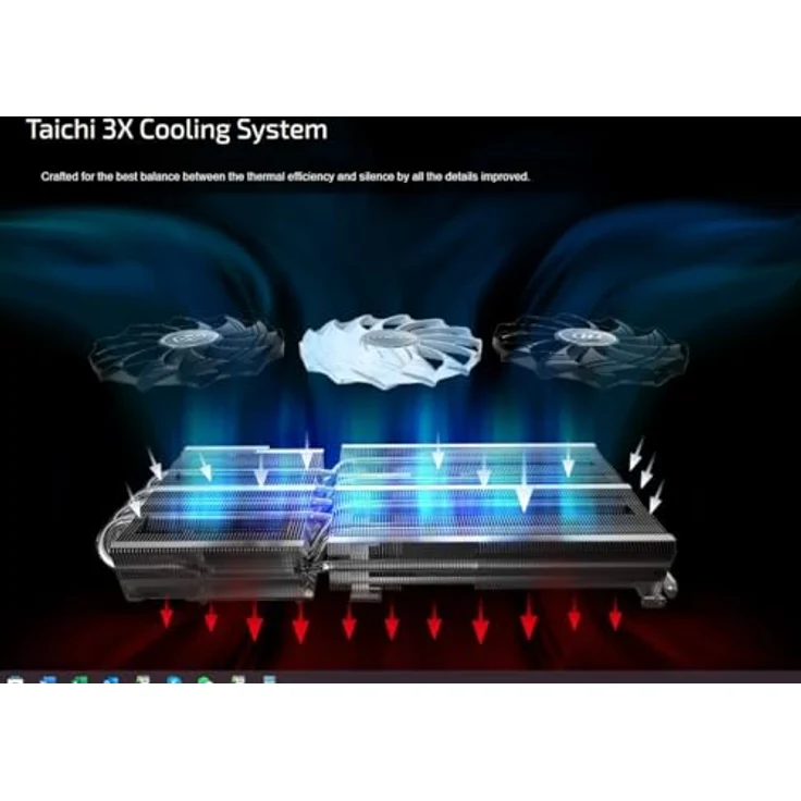 ASRock Radeon RX 9070 XT Taichi OC, AMD, RX9070XT,16GB,GDDR6,256BIT,2HDMI+2DP (3 Lüfter) - ASRock Grafikkarte mit 16GB GDDR6 Speicher und 3 Lüfter in Schwarz – Bild 5