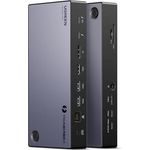 UGREEN Revodok Max 313 Thunderbolt 4 Dock 40Gbps Triple Display Docking Station, 13-in-1 Dockingstation 140W GaN-Ladeeingang, microSD&SD 4.0, Ethernet, 3.5mm Aux