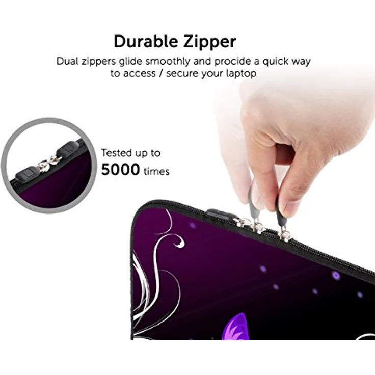 Sidorenko Tablet PC Tasche für 10-10.1 Zoll - Universal Tablet Schutzhülle - Hülle Sleeve Case Etui aus Neopren, Violett – Bild 4