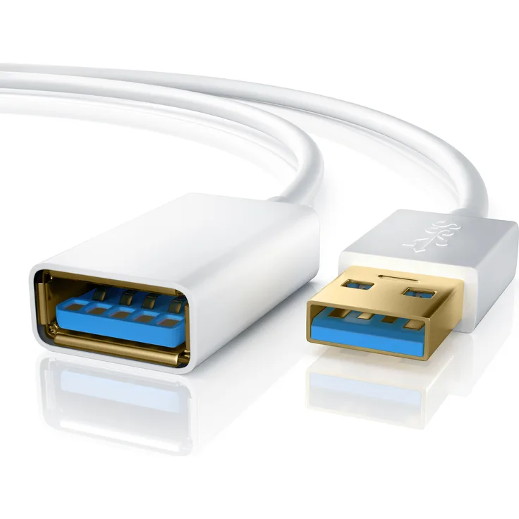 Primewire USB 3.0 Verlängerungskabel, 2m, Type-A Buchse zu Type-A Stecker, Schwarz, Super Speed bis 5 Gbit/s