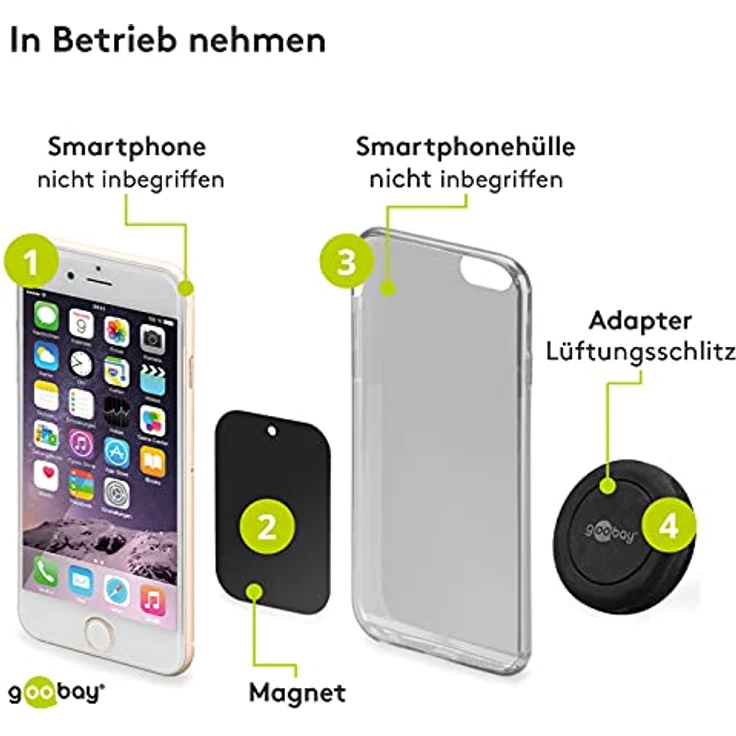 Goobay 47145 Universal Magnethalterungs-Set für Smartphone schwarz – Bild 5