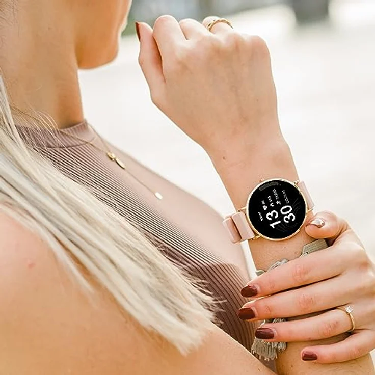 XCOAST SIONA 2 Damen Smartwatch, 1,3 Zoll AMOLED Display, iOS und Android, Frauen Fitnesstracker, Pulsuhr, 21 Sportmodi, Blutsauerstoff, Blutdruck, Wetter, 7 Tage Akku - Preisvergleich – Bild 4