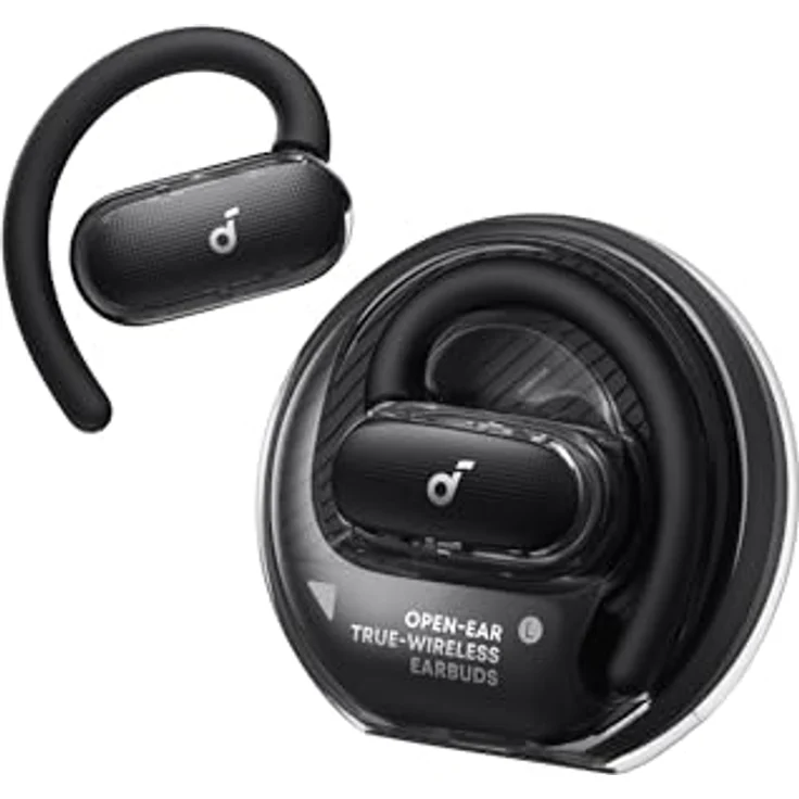 soundcore V40i, Open-Ear Kopfhörer mit 2X tieferem Bass, IP55, 21h Spielzeit, KI-optimierte Anrufe, Bluetooth 5.4, verstellbar für jedes Ohr, transparentes Case – Bild 1
