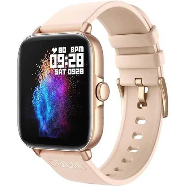 Colmi P28 Plus Smartwatch (Gold), 1,69-Zoll TFT-Display, Herzfrequenz- und Schlafüberwachung, IP67 Wasserbeständigkeit, 28 Sportmodi, Bluetooth 5.1