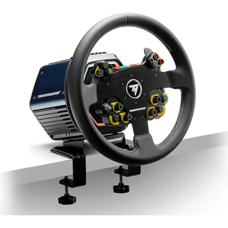 Thrustmaster EVO Racing 32R Leder Lenkrad – Schwarz, Vielseitiges Lenkrad mit 32 cm Durchmesser und lang geschwungenen Schaltwippen – Bild 3