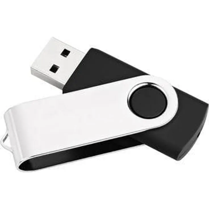 MediaRange USB Flash Drive MR907NTRL, 4 GB, USB Type-A 2.0, Schwarz/Silber