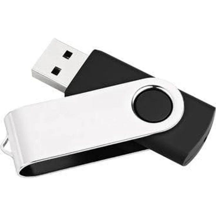 MediaRange USB Flash Drive MR907NTRL, 4 GB, USB Type-A 2.0, Schwarz/Silber