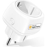 MINI WLAN Steckdose Funktioniert mit Apple HomeKit, Meross Smart Steckdose mit Zeitschaltuhr, Alexa Steckdose mit Sprachsteuerung und App Fernsteuerung, kein Hub Erforderlich, 10A