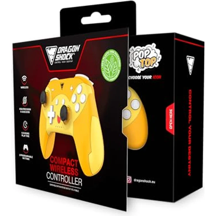 DragonShock Controller Poptop Wireless Pikachio Switch, Kabelloses Gaming-Controller mit programmierbaren Tasten und ergonomischer Gestaltung, Mehrfarbig – Bild 5