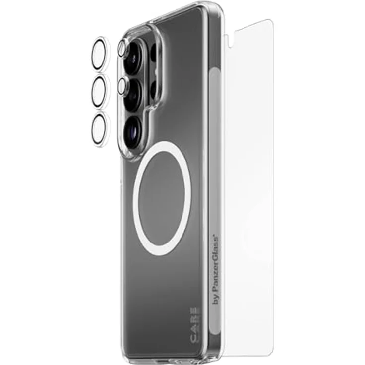 PanzerGlass Displayschutzglas für Samsung Galaxy S26 Ultra, Rand-zu-Rand Abdeckung, recyceltes Glas, inklusive Kameraobjektiv-Schutz und transparentem Case – Bild 1