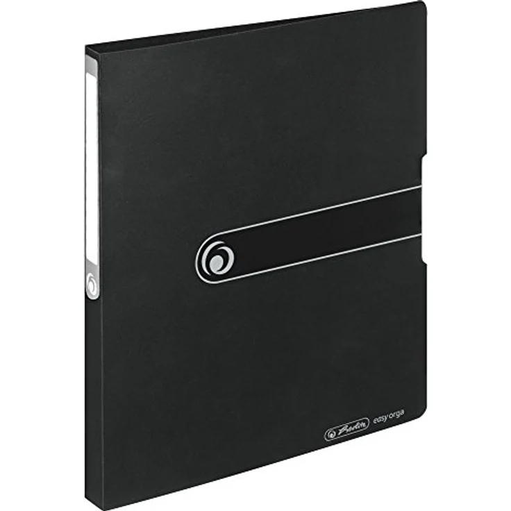 Herlitz Präsentationsordner, Ringbuch A4 PP 2-Ring 2,7cm opak schwarz – Bild 2