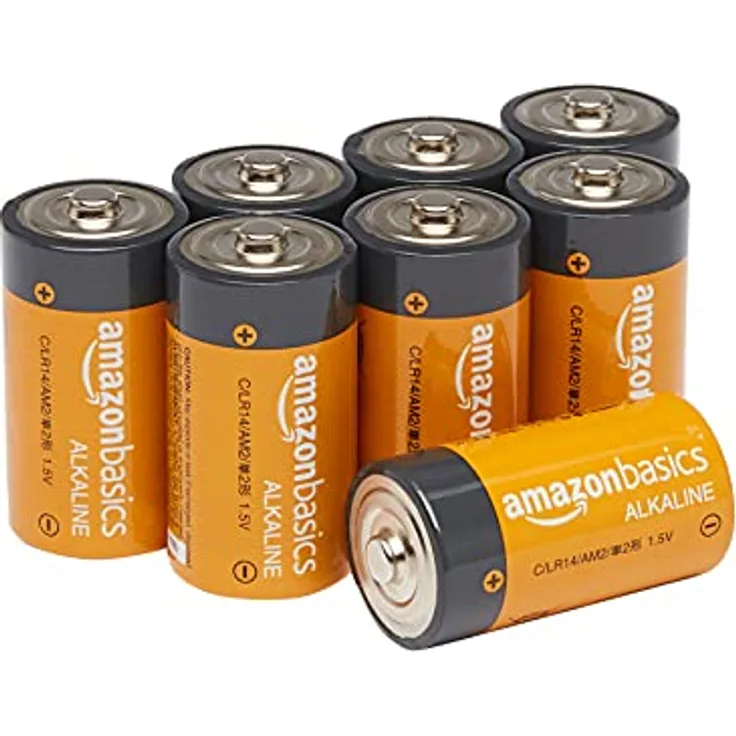 Amazon Basics C-Zellen Allzweck-Alkaline-Batterien, 5 Jahre Haltbarkeitsdauer, 8er-Pack