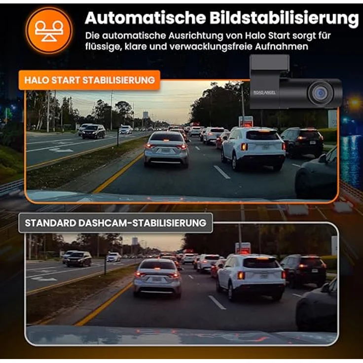 Road Angel Dashcam Halo Start 1080p, Dashcam mit WLAN, G-Sensor, Parkmodus und eingebautem Display – Bild 7
